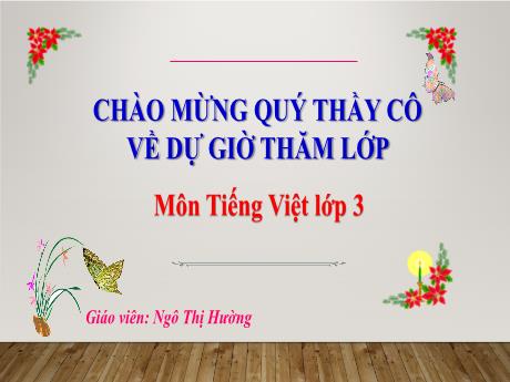 Bài giảng Tiếng Việt 3 - Bài 7: Mùa hè lấp lánh - Năm học 2022-2023 - Ngô Thị Hường