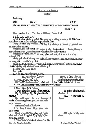 Kế hoạch bài dạy môn Toán + Tiếng Việt 5 - Tuần 2 - Năm học 2024-2025 - Nguyễn Xuân Hào