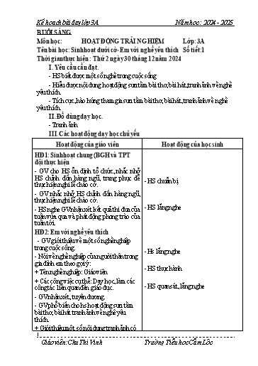 Kế hoạch bài dạy Tiếng Việt + Toán 3 - Tuần 17 - Năm học 2024-2025 - Chu Thị Vinh